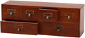 Apothecary Drawers Wooden Storage Box with 6 Drawers Vintage Countertop Wooden Drawers Apothecary Cabinet Library Card Catalo