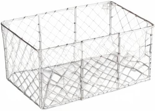 DII Chicken Wire Collection Farmhouse Vintage Wall Baskets, Assorted Basket, Antique White
