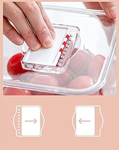 SANNO Vegetable Refrigerator Organizer Food Bins with lids Produce Saver Food Storage Container