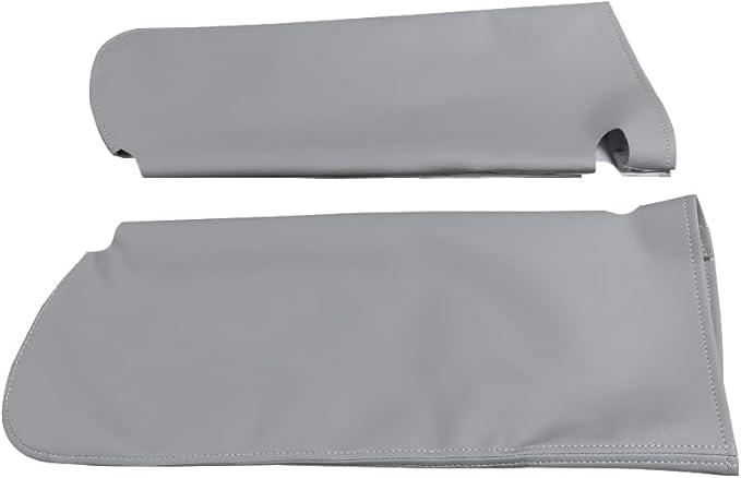Car Sun Visor Cover Pair Fit for Chevy Tahoe Suburban Yukon 1995-1999, Microfiber Leather, Gray