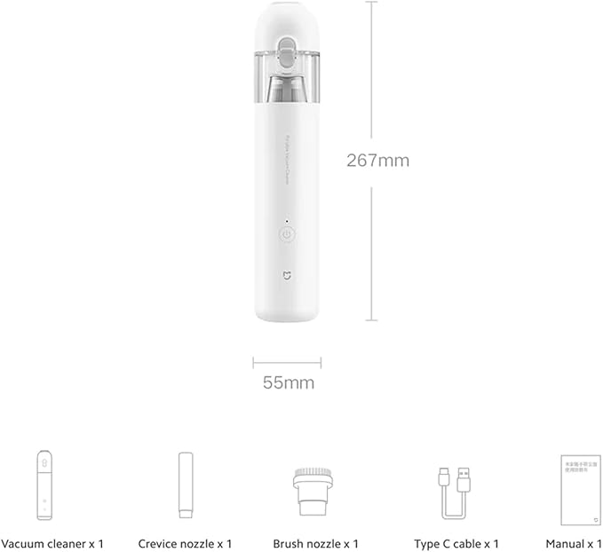 XIAOMI Handheld Vacuum 13,000Pa, Powerful Brushless Motor Cordless Car Vacuum Cleaner, Ultra Lightweight Portable Mini Hand V