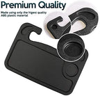 ZONETECH Multi-Functional Portable Car Laptop and Food Steering Wheel Tray 2-Pack - Black Table/Car Vehicle Seat Portable Mount Tray Laptop Notebook Table Eating Desk
