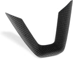 JSWAN Carbon Fiber Steering Wheel Panel Cover Fit for Tesla Refreshed Model 3 Highland Performance (2024+) Model Y Juniper (2025+) Steering Wheel Frame Trim Cover Accessories (Matte Plain Weave)