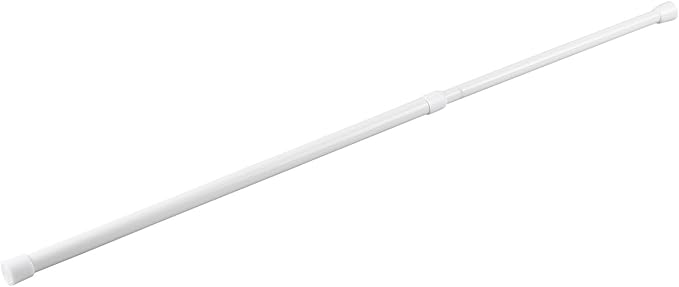 Shower Curtain Rod, 28-43 inch Adjustable Spring Tension Curtain Rod, Anti-Slip Spring Rod Rod for Bathroom, No Drilling, Nev