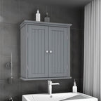ChooChoo Bathroom Wall Cabinet, Over The Toilet Space Saver Storage Cabinet, Medicine Cabinet with 2 Door and Adjustable Shel