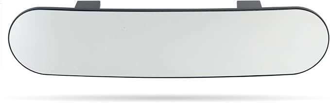 Rear View Mirror for Car,11.8" Convex Panoramic Wide Angel View Mirrors Extender,Chrome Tint Anti Glare,Rounded Corner,Universal Clip on Interior Rearview Mirror for Truck Car and SUV(Chrome)