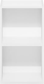Furinno PASIR Book Shelf, 2-Tier Modern Bookshelf, Open Shelves Bookcase 9 x 12 x 21, Easy Assembly, for Living Room, Bedroom