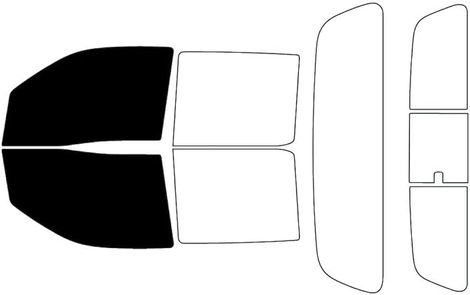Rvinyl Window Tint Kit Compatible with Nissan Frontier 2022-2024 (4 Door Crew Cab) - Front Precut Kit - 5%