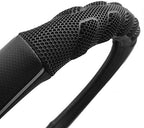 Flying Banner car Steering Wheel Cover Faux Leather Massage Universal fit 3D Honeycomb Hole Anti-Slip Sporty 15 Inches (Grey 