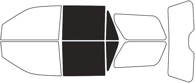 Rvinyl Window Tint Kit Compatible with Ford Expedition 2018-2024 - Black 5% - Single Ply No Bubble Film - Do it Yourself Vehicle Back Precut Kit