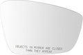 TRQ Passenger Side Manual Mirror Glass Snap On Clear Compatible with 2011-2018 Volkswagen Jetta VW1325119