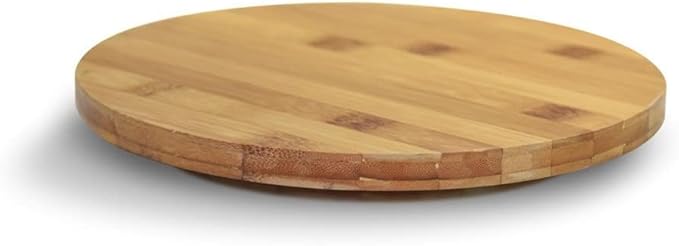 Bamboo Lazy Susan Spinning Turntable for Kitchen Storage and Table (10 inch)