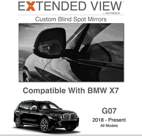 Blind Spot Mirrors- Compatible with BMW X7 Extended View, X7 Series - 2 Piece Set (Left & Right)