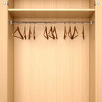 Amyhill Plastic Closet Pole Socket White Closet Rod Holders Rod Bracket Shower Holders Wardrobe Tube Support for Bathroom Cur