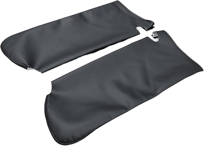 Car Sun Visor Cover Pair Fit for Chevy Tahoe Suburban Yukon 1995-1999, Microfiber Leather, Black
