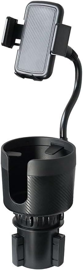 CupCargo Pro – 2-in-1 Car Cup Holder Expander and 360° Phone Mount with Adjustable Base and Flexible Neck, Universal Fit
