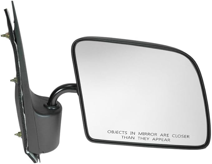 TRQ 2 Piece Driver and Passenger Side Mirror Assembly Set Manual Adjustment Non-Heated No Memory Black Compatible with 1994-2