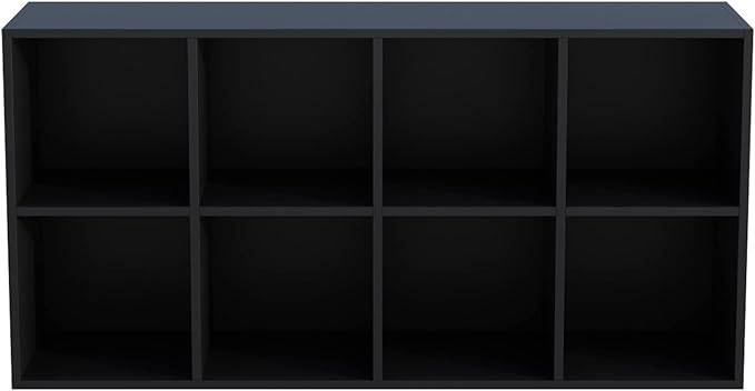 OSCHF 8-Cube Storage Shelf Bookcase - Wooden 4-Tier Floor Standing Open Bookshelf, Modern TV Stand up to 55 Inchs for Home an