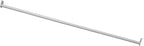Design House 48 Inch to 72 Inch Adjustable Closet Rod for Hanging Clothes, White, Heavy Duty Steel, Center Support Bracket In