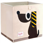 3 Sprouts Toy Storage Organizer: Toy Box Cube Organizer for Playroom, Nursery - Foldable Storage Bin - Dog