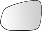 TRQ Driver Side Heated Mirror Glass with Backing Plate Compatible with 2013-2015 Toyota RAV4 TO1324126