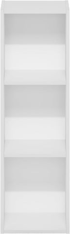 Furinno Fulda Book Shelf, 3-Tier Narrow Bookshelf, Bookcase with 10-in Width Storage Shelf, 9.3 x 9.8 x 31.5, for Living Room