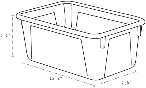 Storex Small Cubby Bin, 12.2 x 7.8 x 5.1 Inches, Clear, 5-Pack (62464U05C)