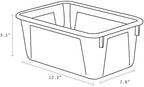 Storex Small Cubby Bin, 12.2 x 7.8 x 5.1 Inches, Translucent, 5-Pack (62461U05C)