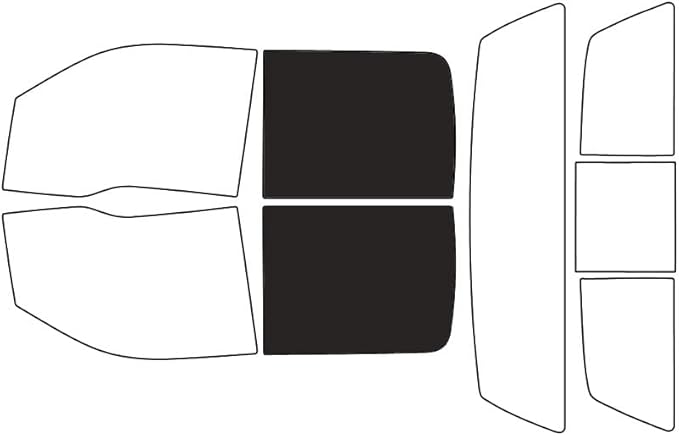 Rvinyl Window Tint Kit Compatible with Ford F-150 2009-2014 4 Door - Black 20% - Single Ply No Bubble Film - Do it Yourself Vehicle Back Precut Kit