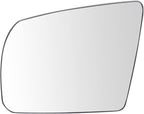TRQ Driver Side Mirror Glass Non-Heated Compatible with 2008-2017 Toyota Sequoia 2007-2020 Tundra TO1324106