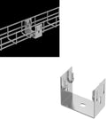 Kable Kontrol 2" Side Floor Bracket – Wire Mesh Cable Tray Support - Wire Mesh Tray Cable Management Rack Cable Basket, Zinc 