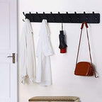 Dseap Coat Rack Wall - Heavy-Duty 38-1/4" Long, with Reinforced 10 Custom Tri-Hooks, Solid Wood Wall Hanger for Coats Hat Jac