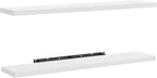 AMADA HOMEFURNISHING Floating Shelves, 47″ Large Wall Mounted Shelves for Bathroom, Bedroom, Living Room, Kitchen, Office, Ha