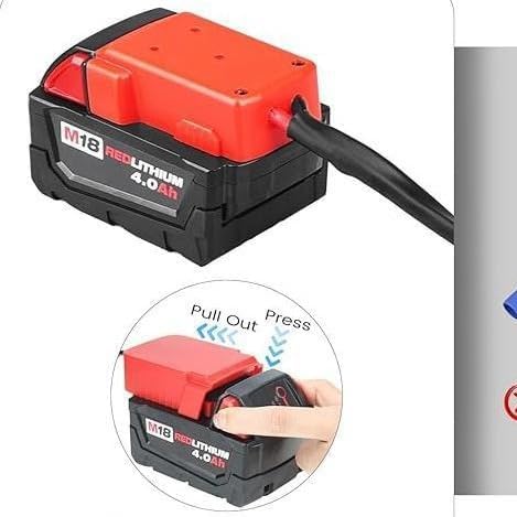 Upgraded Jumper Starter Cable Clamps for 18V, 8AWG Auto Battery Automotive Booster Cables Power Tool Line (Battery not Included), Emergency Kit