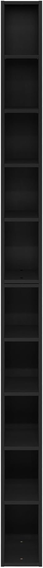 Furinno Fulda Book Shelf, 10-Tier Bookshelf, Space Saving Storage Shelf Bookcase, 9.2 x 5.9 x 78.7, for Living Room, Bedroom,