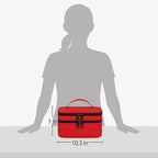 Mancro Dual Layers Medicine Organizer Bag, Pill Bottle Organizer Storage with Lockable Zipper, Medication Travel Bag for Pill
