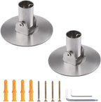 Shower Curtain Rod Bracket, 2Pcs 26mm Inner Diameter Titanium Steel Shower Curtain Rod Single Swivel Flange Curtain Rod Wall-