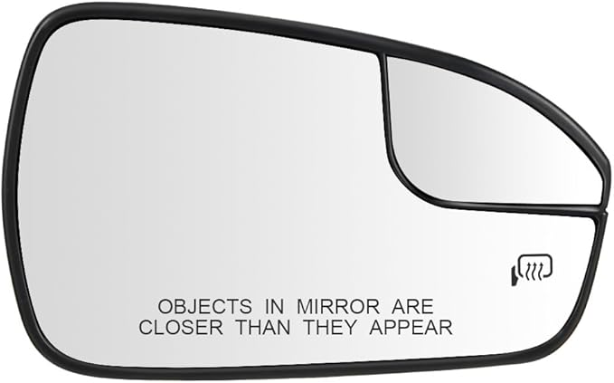 Senzeal Passenger Side Heated Mirror Glass Replacement Convex Mirror with Blind Spot mirror for Ford Fusion 2013 2014 2015 2016 2017 2018 2019 2020 DS7Z17K707B (Right Side)