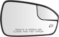 Senzeal Passenger Side Heated Mirror Glass Replacement Convex Mirror with Blind Spot mirror for Ford Fusion 2013 2014 2015 2016 2017 2018 2019 2020 DS7Z17K707B (Right Side)