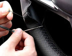 Eiseng DIY Stitch Steering Wheel Cover for Toyota Tacoma 2012-2023 / Tundra Sequoia 2010-2022 / 4Runner 2010-2024 Sew Microfiber Leather Interior Accessories (Black Thread)
