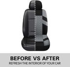 Pariitadin Car Seat Covers Front Pair, Washable and Breathable Seat Covers for Cars, Universal Fit Car Interior Covers for Mo