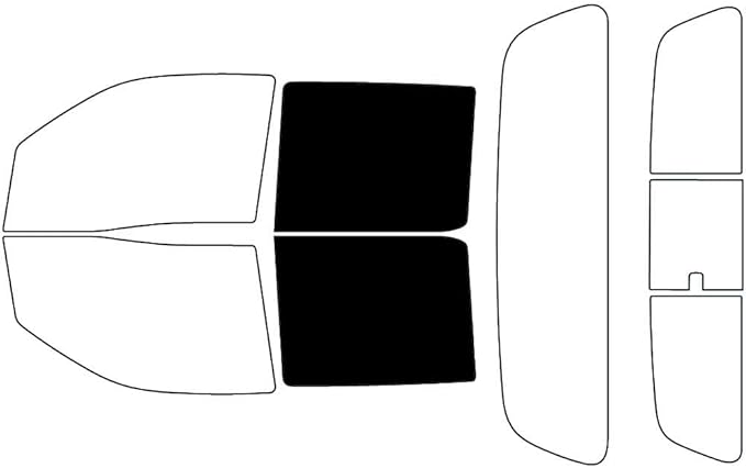 Rvinyl Window Tint Kit Compatible with Nissan Frontier 2022-2024 (4 Door Crew Cab) - Back Precut Kit - 5%