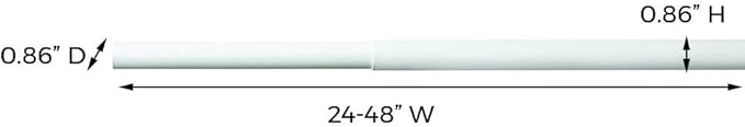 ClosetMaid 2050 Super Slide Adjustable Hanging Closet Rod, 2' x 4', White