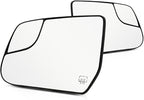 For Chevy Equinox 2010-2017 Mirror Glass Driver and Passenger Side Pair Heated | w/Backing Plate and Blind Spot Glass | Flat and Convex Glass Type | For 20873491, 20873492 | GM1324126, GM1325126