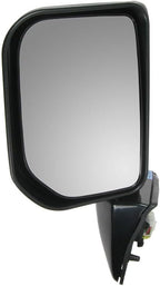 TRQ 2 Piece Driver and Passenger Side Mirror Assembly Set Electric Adjustment Non-Heated No Memory Black Compatible with 2007