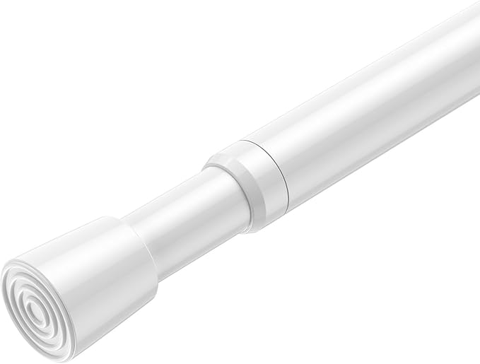 AIZESI Spring Tension Curtain Rod 32 to 58 inch Adjustable Curtain Rods No Drilling Expandable Spring Loaded Curtain Rod for 