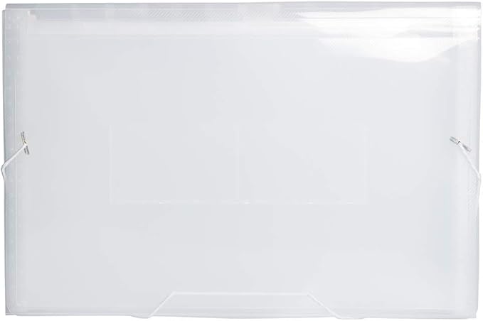JAM PAPER Accordion Folders - 13 Pocket Plastic Expanding File - Legal Size - 10 x 15 - Clear - Sold Individually