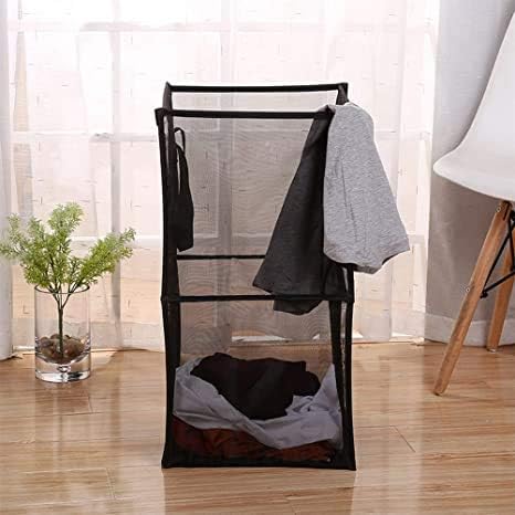 Pop Up Laundry Baskets - Mesh Collapsible Laundry Hampers Storage with Handle - Foldable for Washing Storage, Great for The K