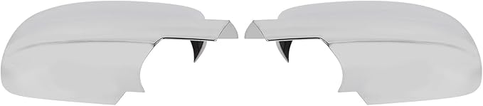 Rearview Mirror Fully Caps Covers Compatible with 2007-2014 Chevy Silverado GMC Sierra Avalanche Tahoe Suburban Yukon Escalade ESV Left Right Side View Upper Mirror Cover Caps, Chrome