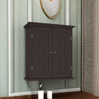 ChooChoo Bathroom Wall Cabinet, Over The Toilet Space Saver Storage Cabinet, Medicine Cabinet with 2 Door and Adjustable Shel